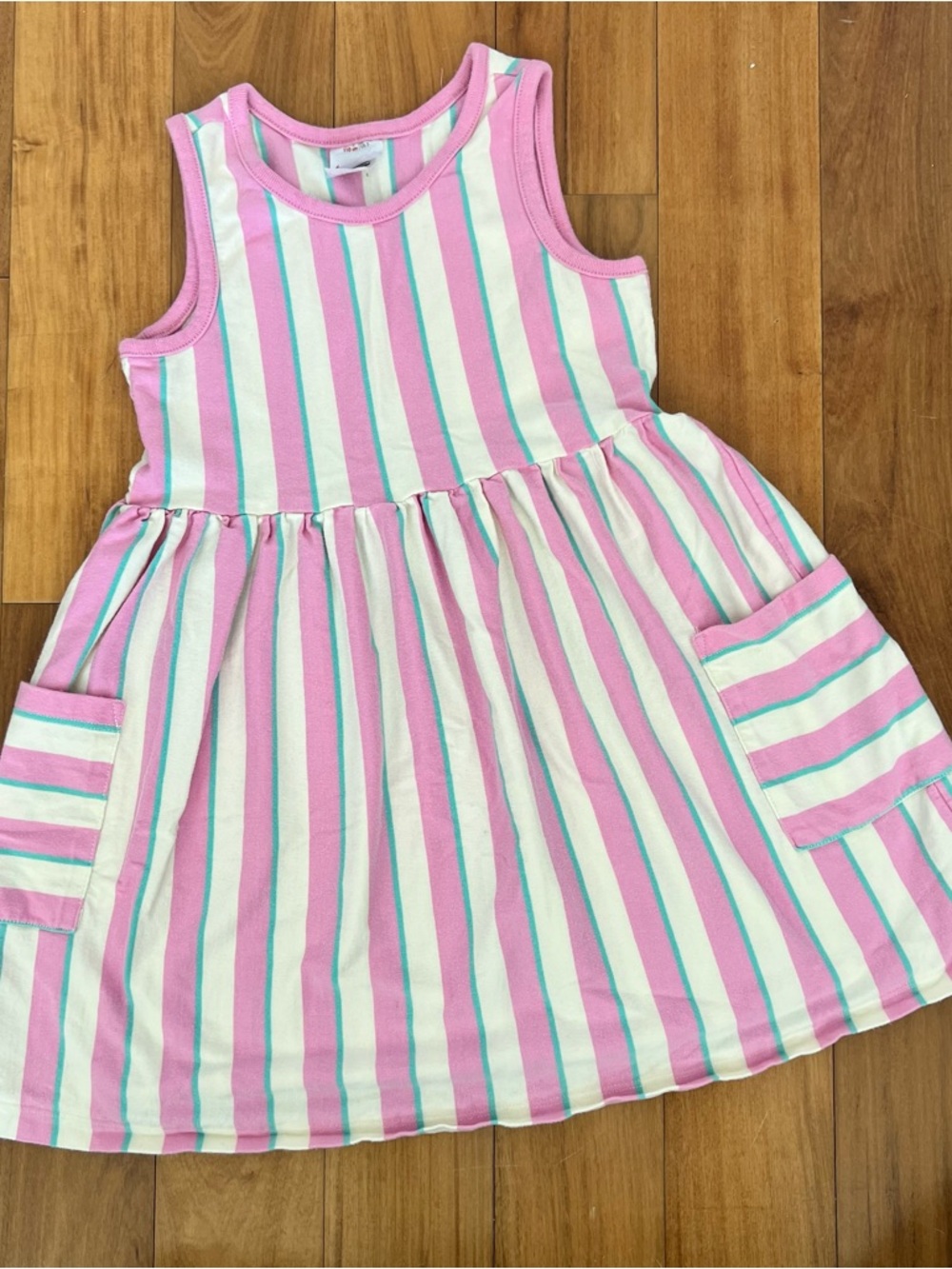Hanna Andersson- Pink/Teal Dress - Size 5/110